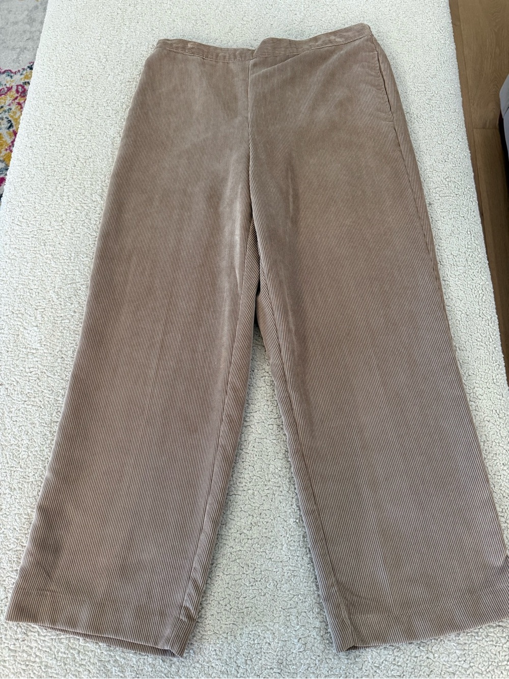 Alfred Dunner Petite Corduroy Pants in Taupe Beige